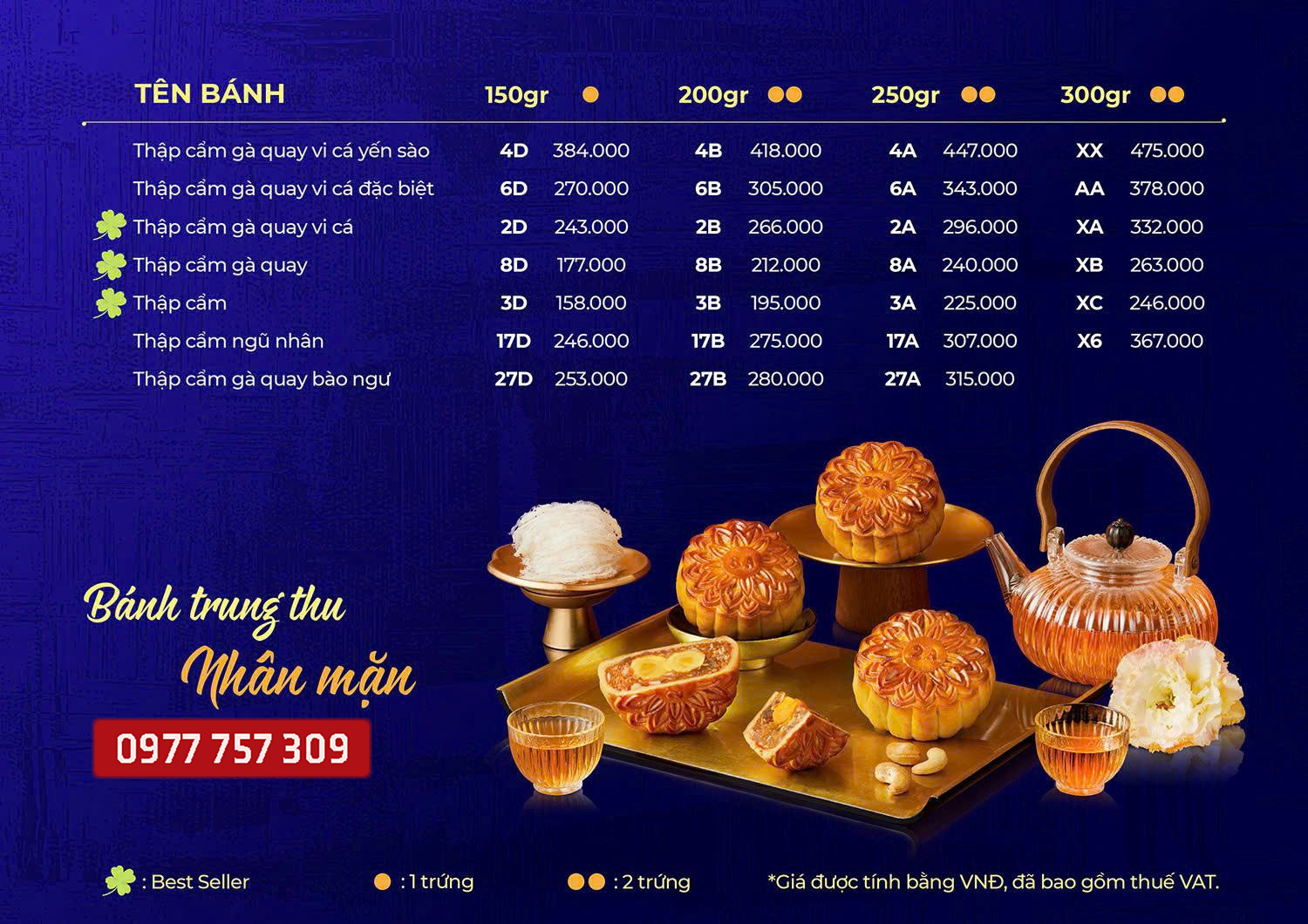 bang gia banh man trung thu givral 2025