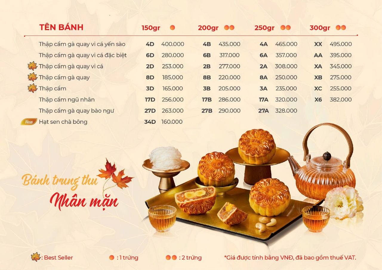 bang gia banh man trung thu givral 2026